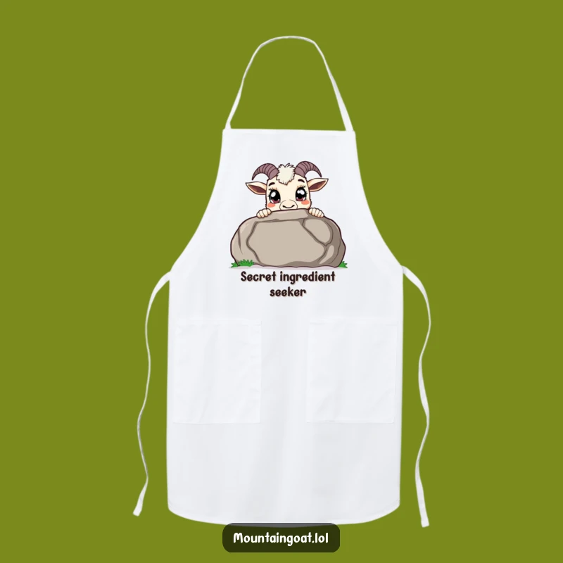 Funny Curious Goat Apron - Peek-a-Boo Chef's Accessory Gift