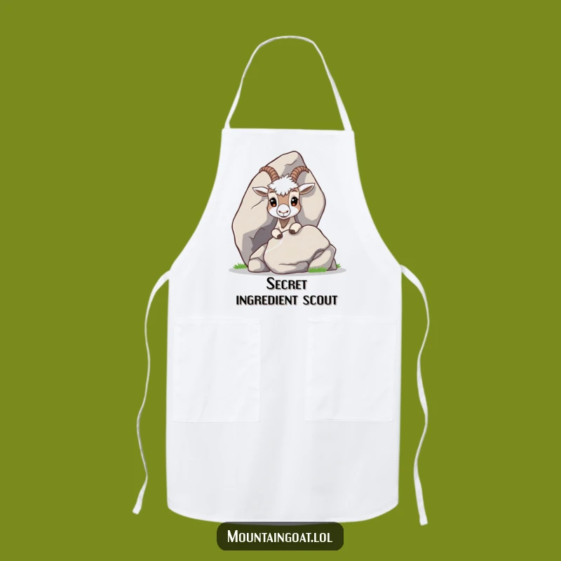 Funny Curious Goat Peeking Apron: Kitchen Fun for Inquisitive Cooks