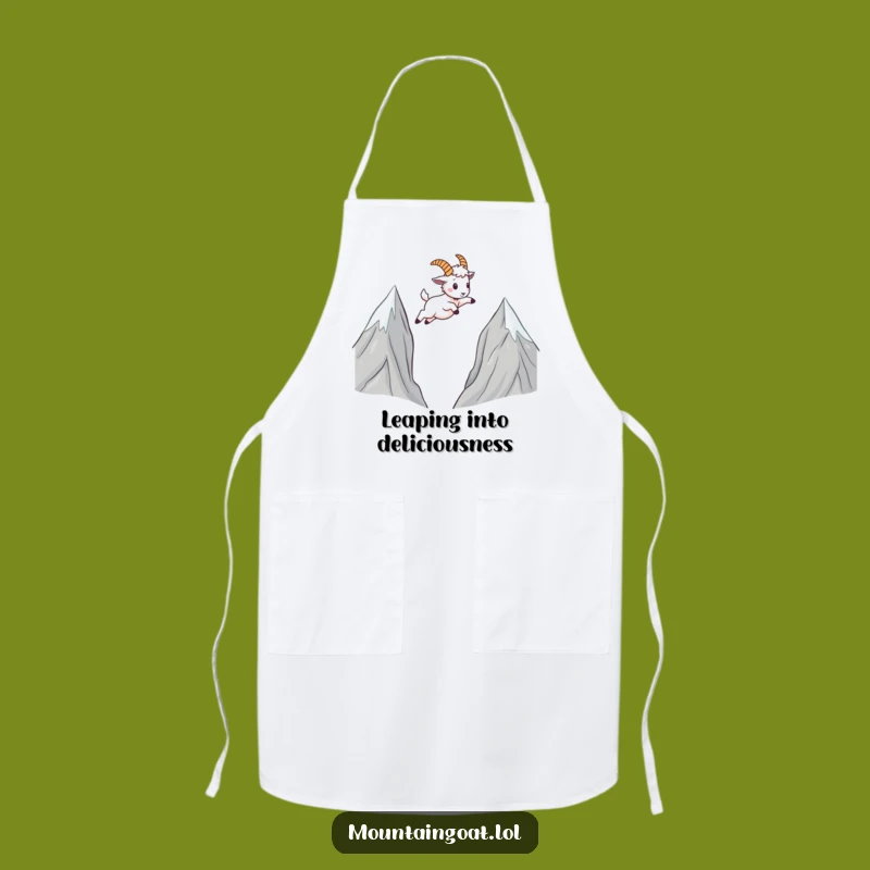 Funny Kawaii Mountain Goat Apron: Leaping Into The Kitchen With Fun Gift