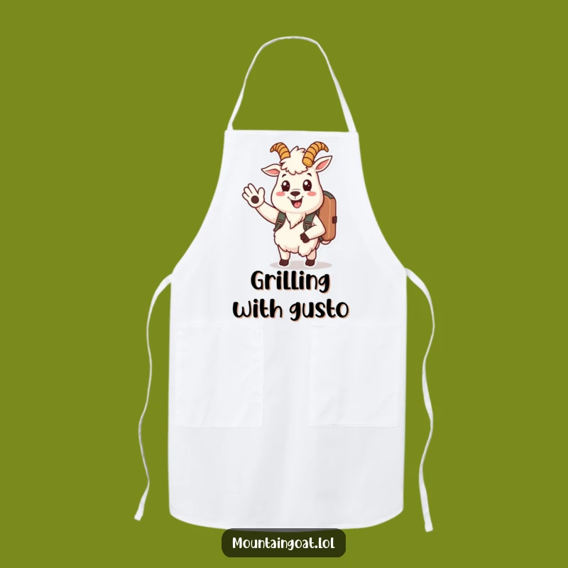 Funny Mountain Goat Apron - Cook with a Friendly Hello