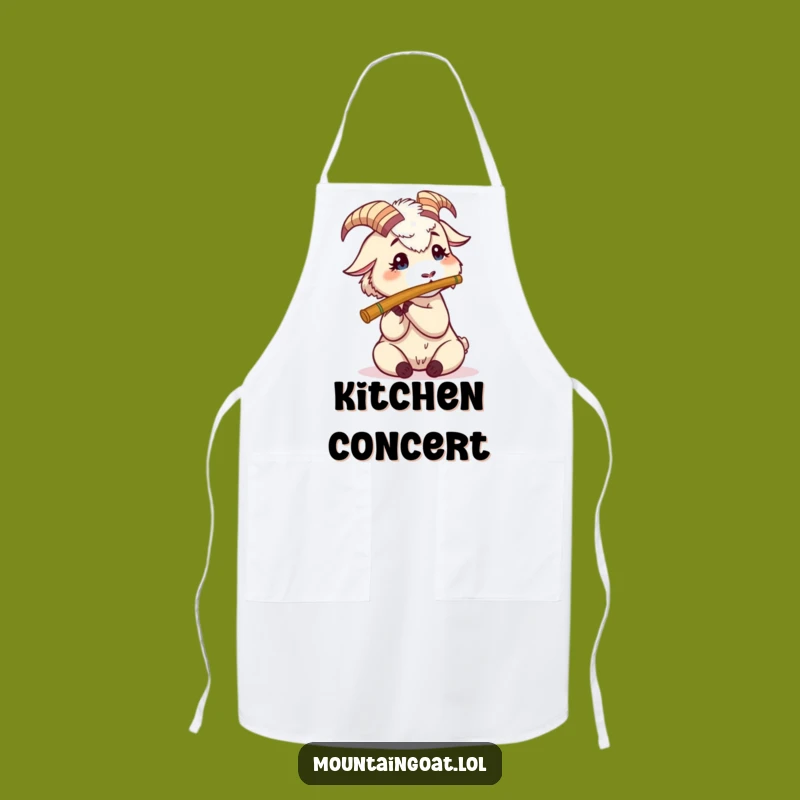Funny Mountain Goat Flute Apron: Cook with a Musical Flair!