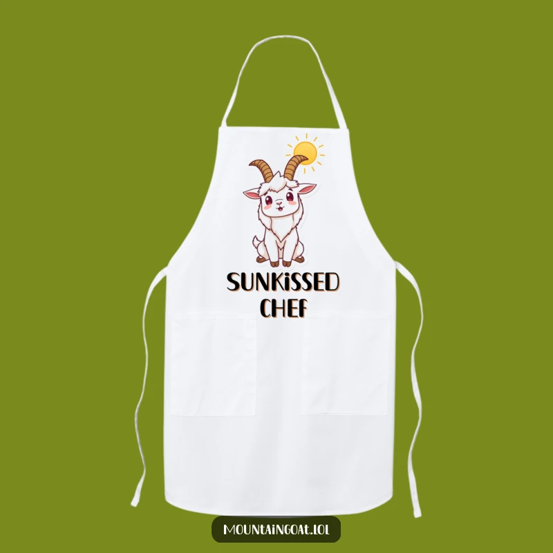 Funny Mountain Goat Sunrise Apron - Chef's Hilarious Kitchen Companion