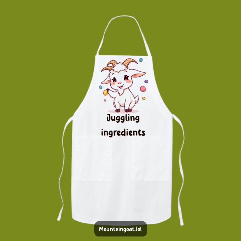 Funny Silly Goat Juggling Apron: Cook Up Some Fun in the Kitchen