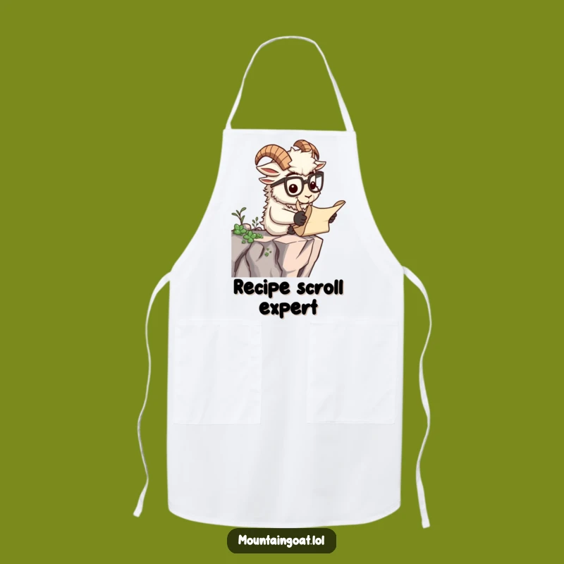 Funny Scholar Goat Apron - Intellectual Kitchen Humor Gift for Chefs
