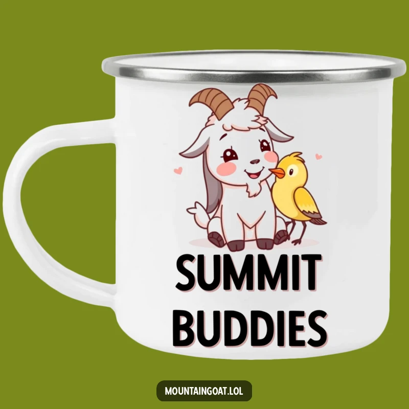 Funny Goat Giggle Camping Mug: Trailside Laughter with Friends