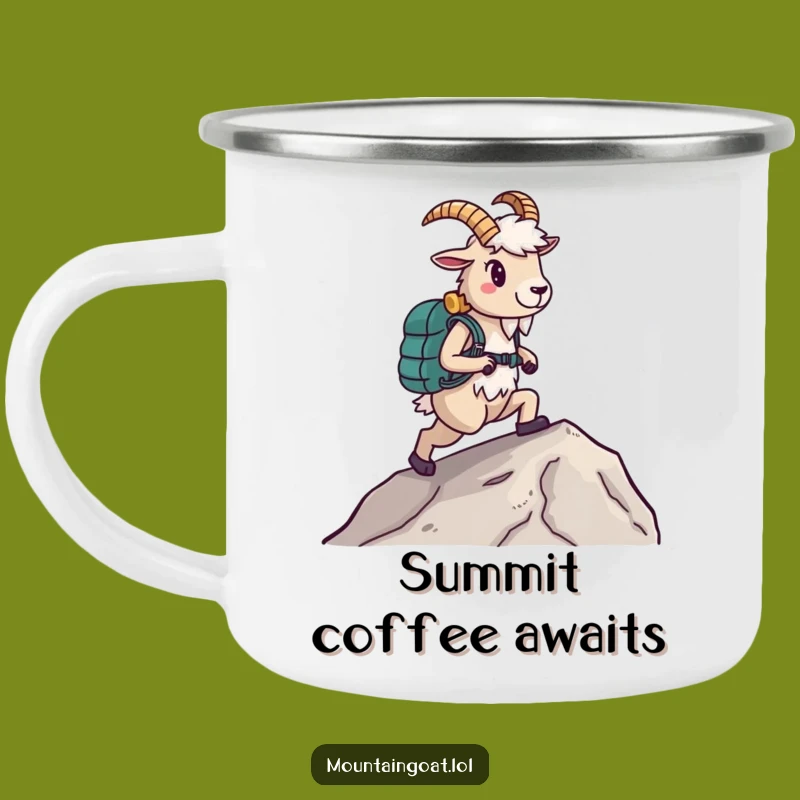 Funny Hiking Goat Camping Mug: Durable Mug for Trail Brews, Perfect Outdoor Gift