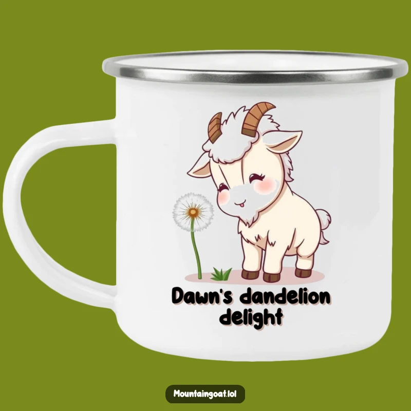 Funny Kawaii Goat Dandelion Camping Mug: Playful Sips For Outdoor Fun Gift