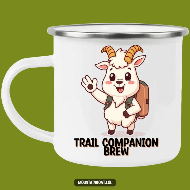 Funny Mountain Goat Camping Mug - Friendly Sips for the Trail