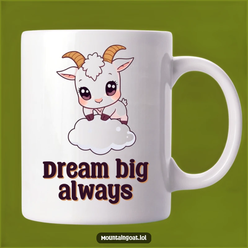 Funny Big Eyes Goat Mug: Hilarious Dreamy Leap Gift for Animal Lovers