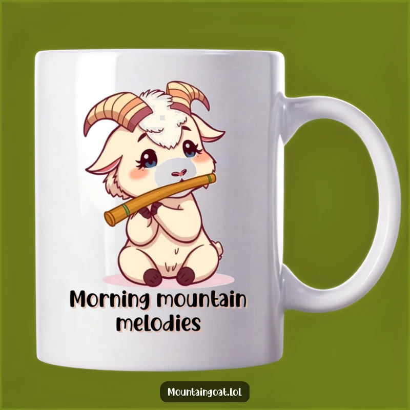 Funny Mountain Goat Flute Mug: A Hilarious Musical Gift for Goats!