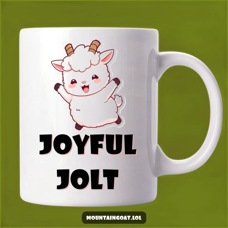 Funny Joyful Goat Leap Mug - Hilarious & Uplifting Gift for Go-Getters
