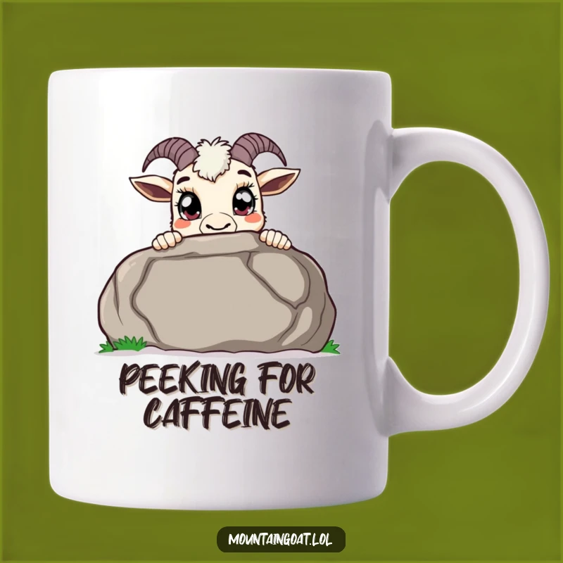 Funny Curious Goat Mug - Peek-a-Boo Animal Coffee Cup for Gift