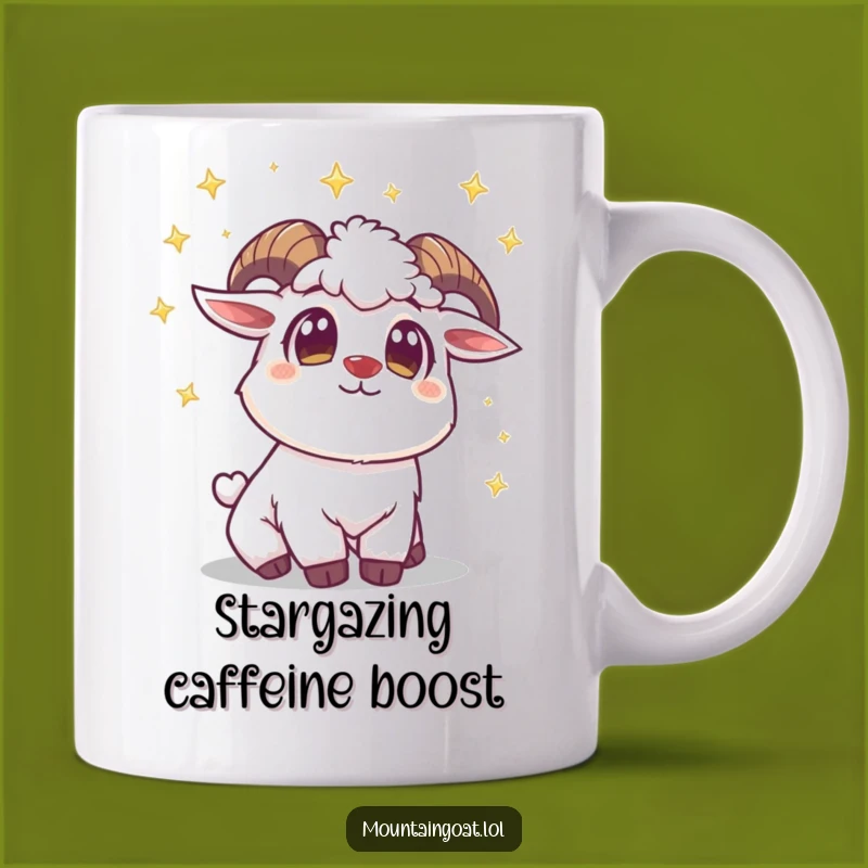 Funny Mountain Goat Star Mug: Wonder-Filled Gift for Dreamers!