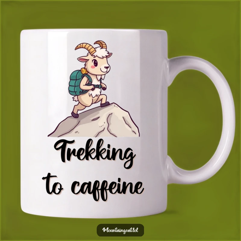 Funny Hiking Goat Mug: Confident Strides in Boots, Perfect Outdoor Enthusiast Gift