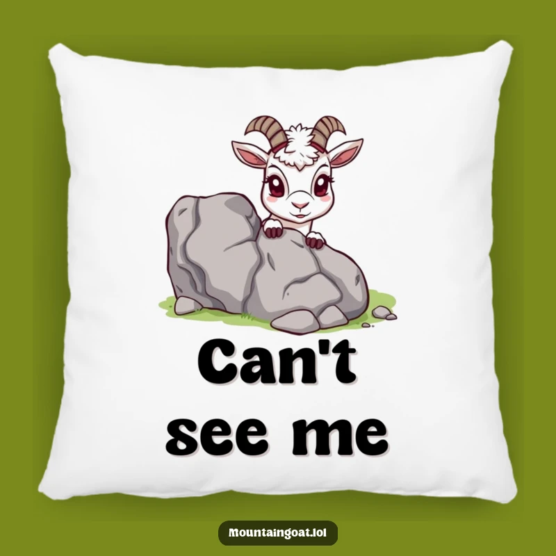 Funny Curious Mountain Goat Pillow: Soft Peek-a-Boo Accent Pillow, Perfect Cozy Gift