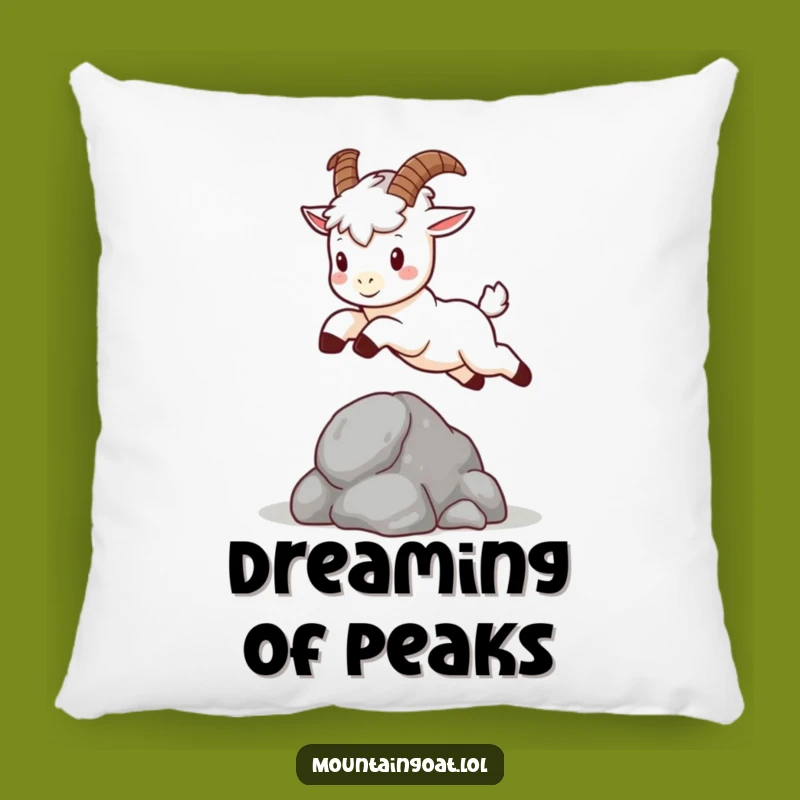 Comfy Funny Kawaii Mountain Goat Pillow - Snuggle Up with Cute Animal Art Gift