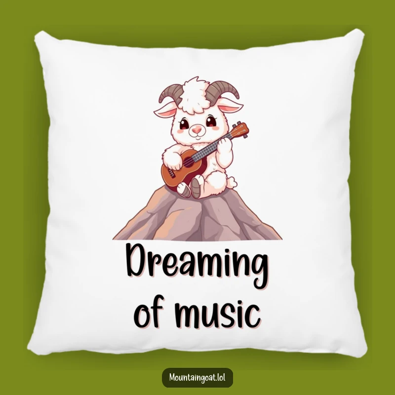 Comfy Funny Mountain Goat Musician Pillow - Snuggle Up with Cute Music Art Gift