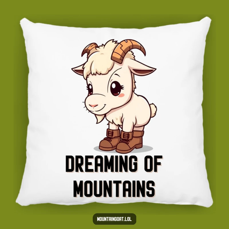 Cozy Kawaii Mountain Goat Pillow: Comforting Adventure Decor Gift