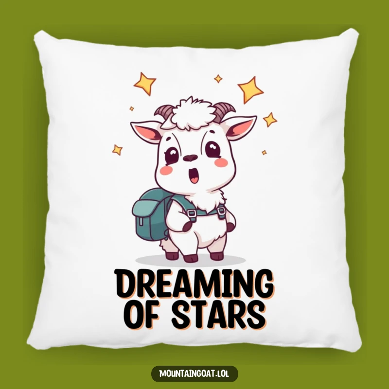 Funny Startled Goat Star Pillow - Cozy Comfort, Cosmic Humor Gift