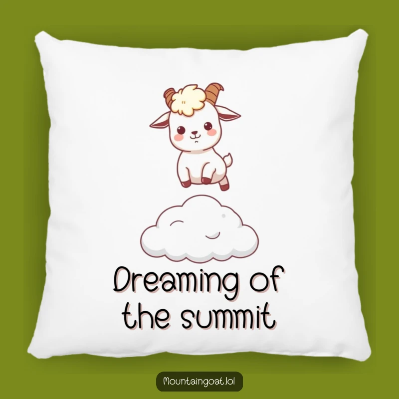 Funny Kawaii Mountain Goat Cloud Leap Pillow - Comfy Humorous Decor Gift