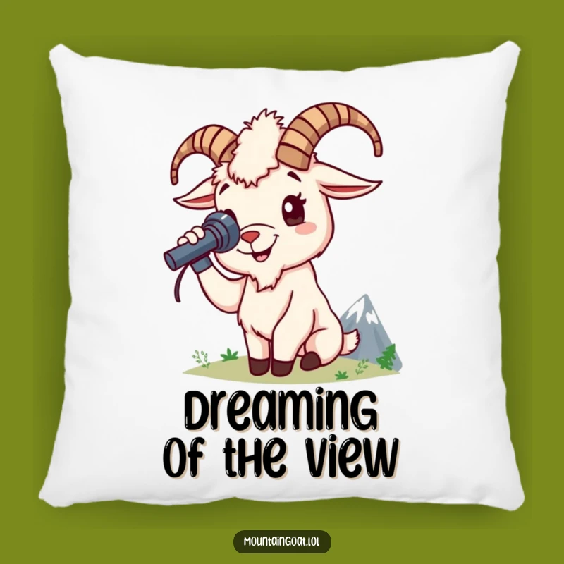 Funny Mountain Goat Pillow - Cozy & Adventurous Accent Decor