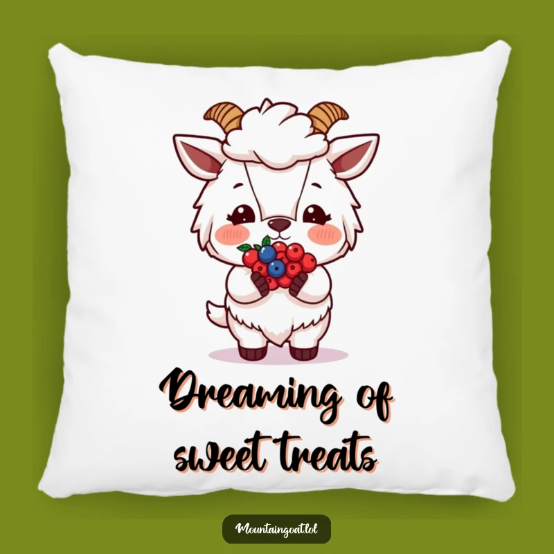 Funny Blushing Goat Berries Pillow: Cozy Comfort with a Touch of Sweetness Funny Gift
