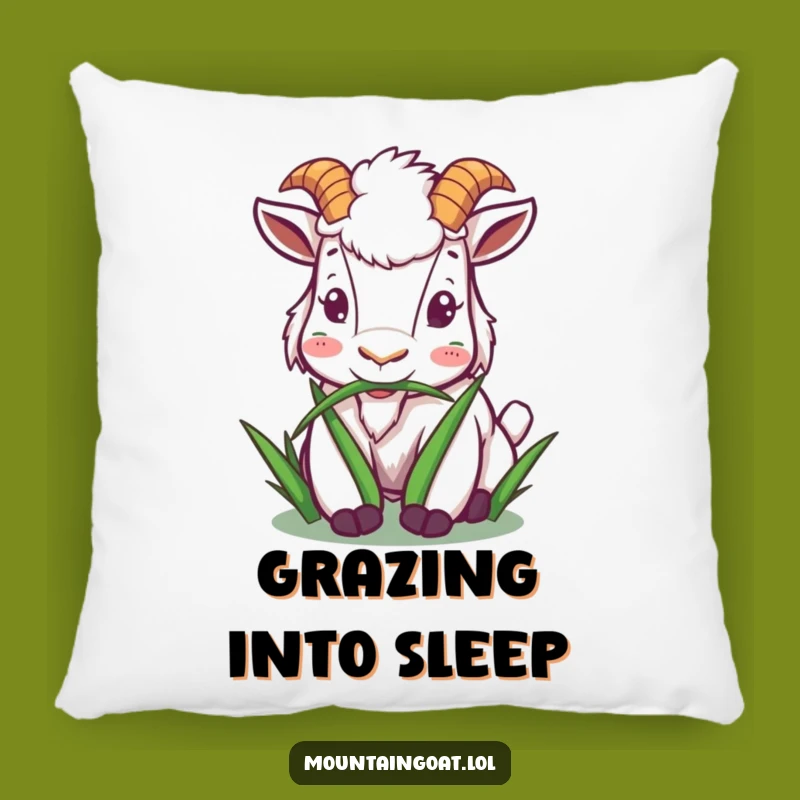 Funny Goat Munching Pillow: Cozy Comfort with a Satisfied Smile