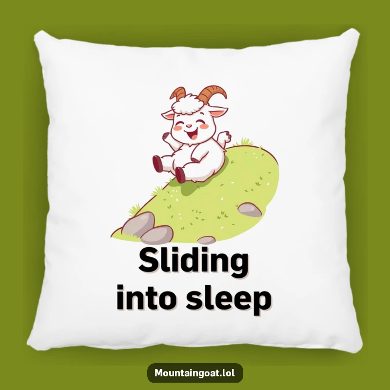 Funny Joyful Goat Pillow - Playful Slider Cushion Gift