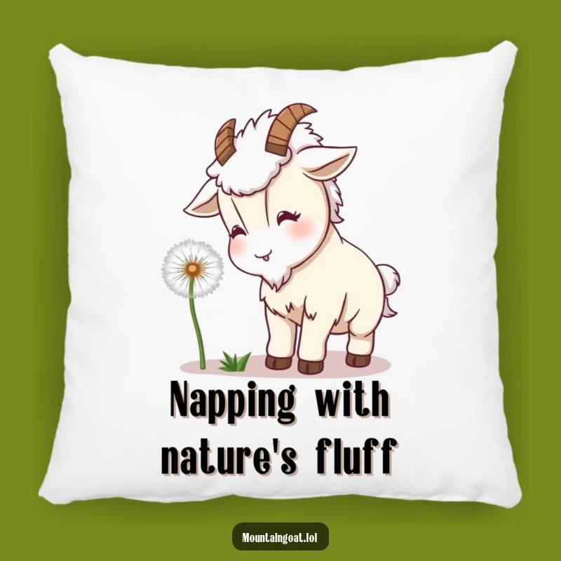 Funny Kawaii Goat Dandelion Pillow: Soft Headbutt Comfort For Your Space Gift