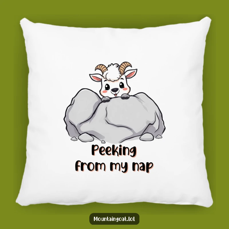 Funny Kawaii Mountain Goat Pillow: Cozy Mischief Decor, Adorable Funny Gift Accent