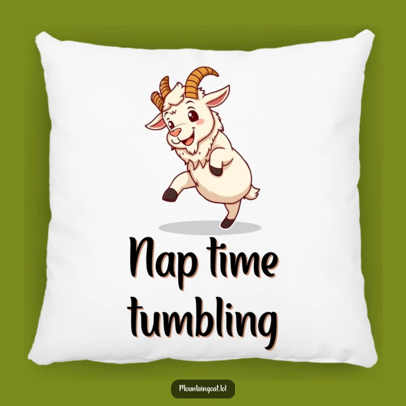 Funny Mountain Goat Pillow: Cuddle Up with Comedic Alpine Comfort