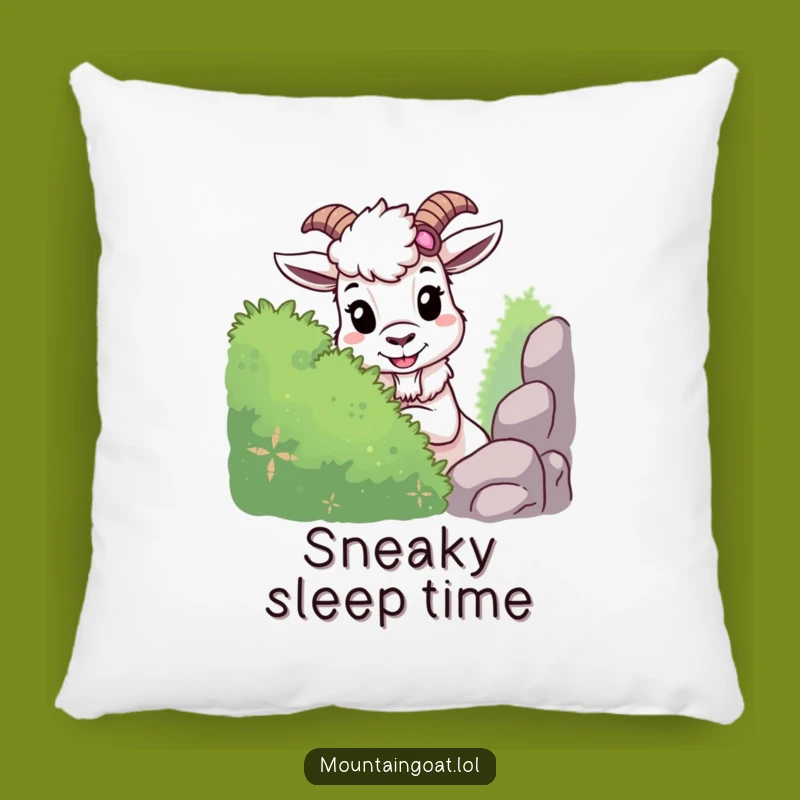 Funny Mountain Goat Pillow: Mischievous Hide-and-Seek Goat, Soft and Humorous