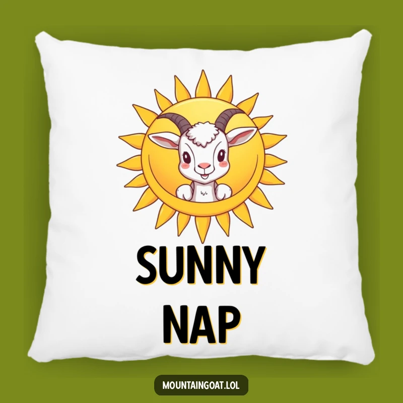 Soft Funny Goat Peeking Sun Pillow: Comfort Meets Cheerful Vibes