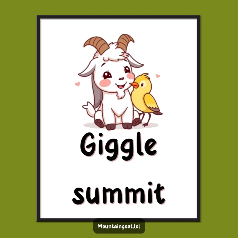Funny Goat Giggle Digital Print: Instant Charm for Your Walls