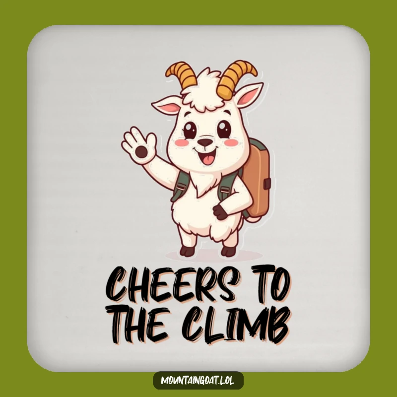 Funny Mountain Goat Coaster - Protect Surfaces with a Friendly Wave