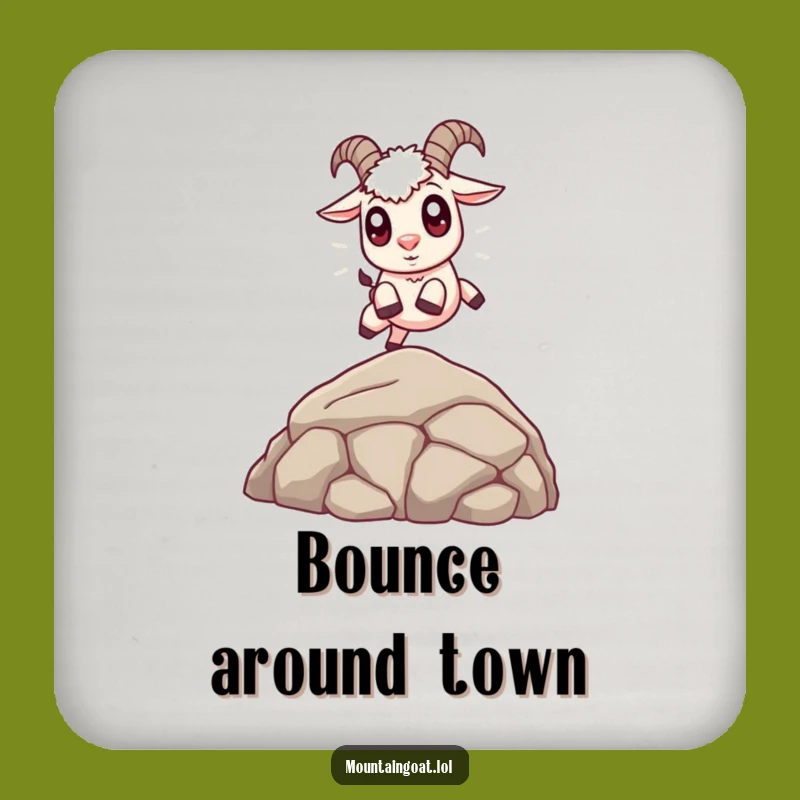 Funny Cute Goat Leaping Coasters: Protect Surfaces with Adorable Mountain Flair