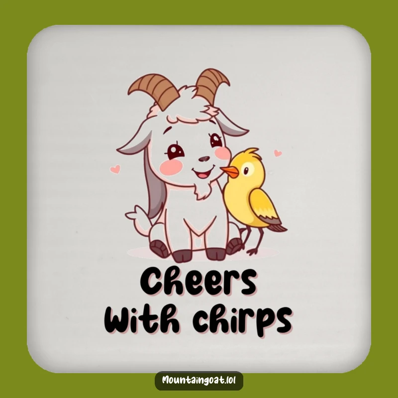 Funny Goat Giggle Coaster: Protect Surfaces with Animal Charm