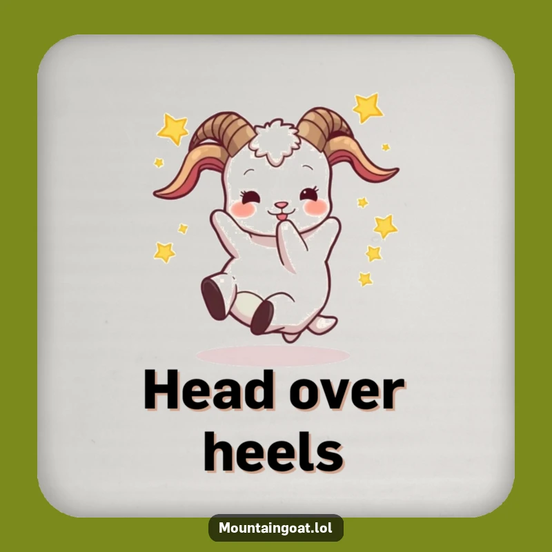 Funny Goat Tumble Star Coaster Set: Protect Surfaces with Humor
