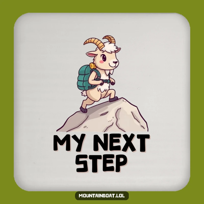 Funny Hiking Goat Coaster: Protect Surfaces with Trail Confidence, Perfect Gift