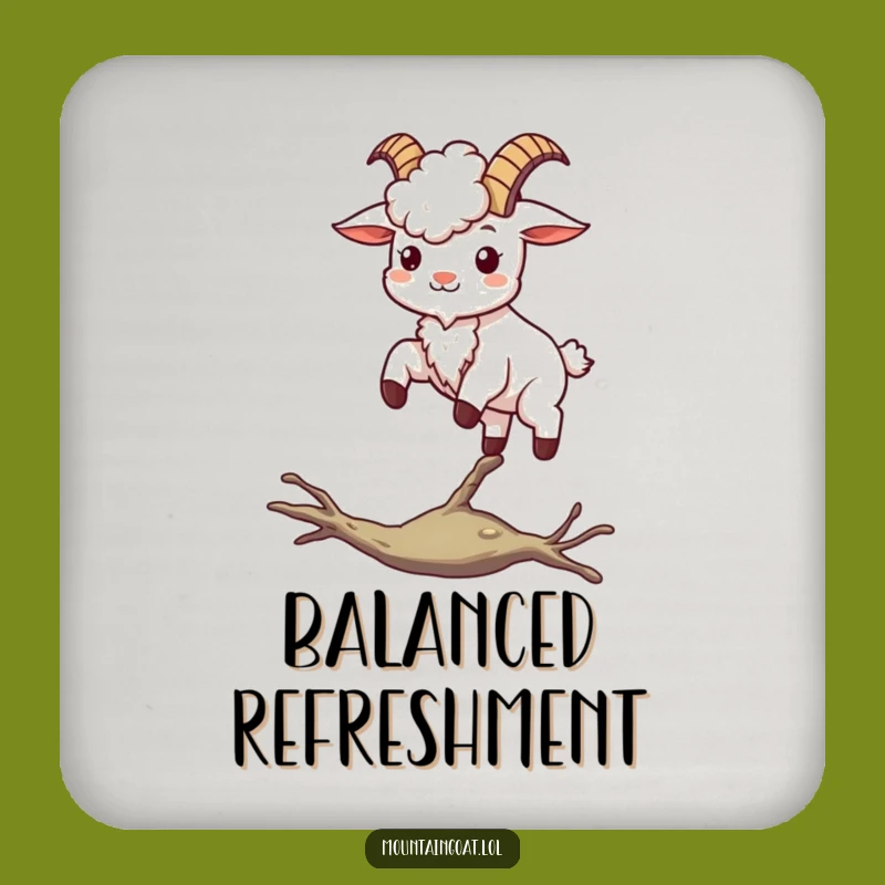 Funny Kawaii Goat Balancing Coaster: Protect Surfaces with Grace