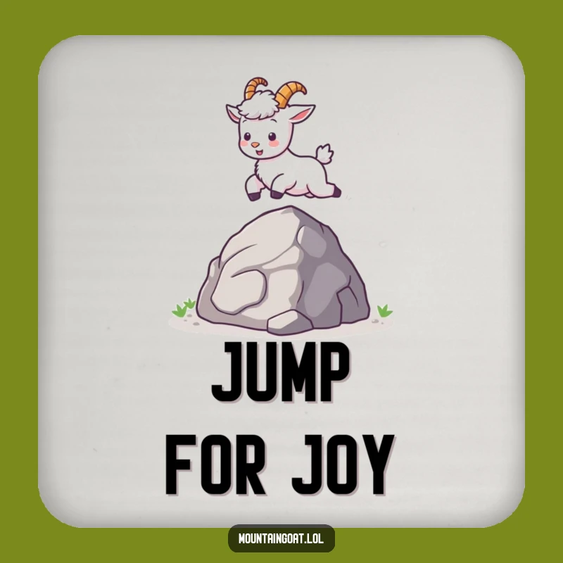 Funny Kawaii Mountain Goat Leap Coaster: Protect Surfaces with Humor