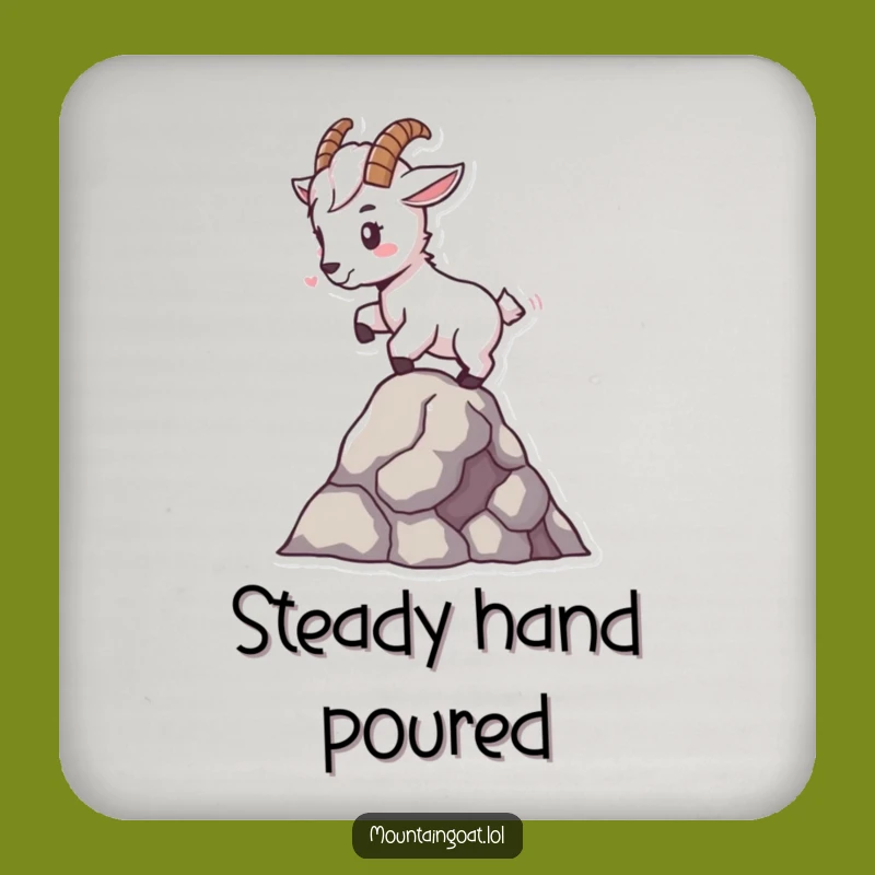 Funny Tiny Goat Coaster - Expert Balancer Drink Protector Gift