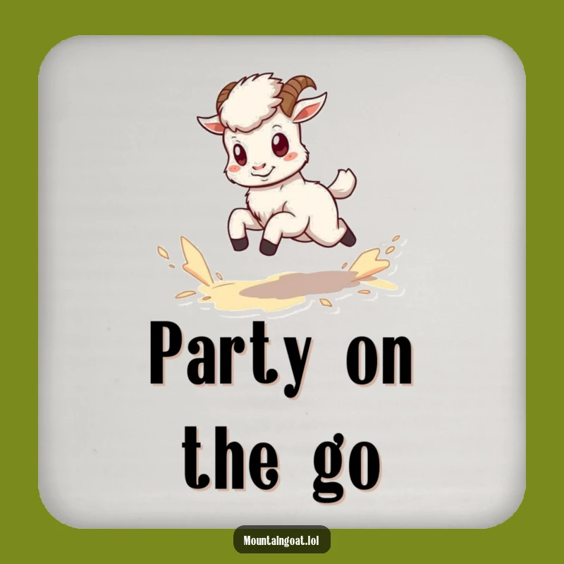 Funny Kawaii Goat Dust Coaster - Hilarious Table Protection Gift