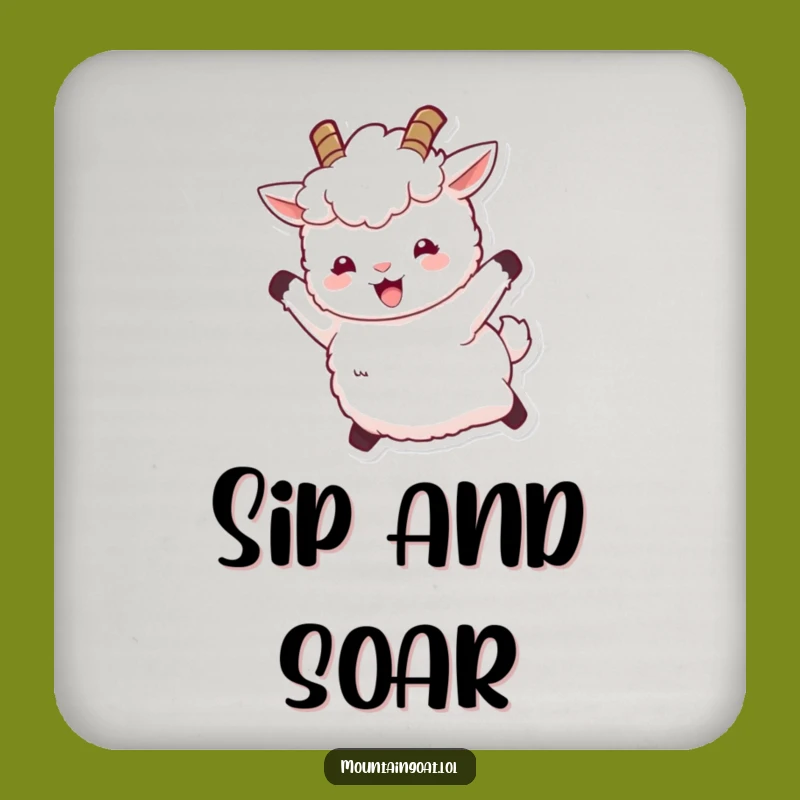 Funny Joyful Goat Leap Coasters - Protect Surfaces with Playful Fun