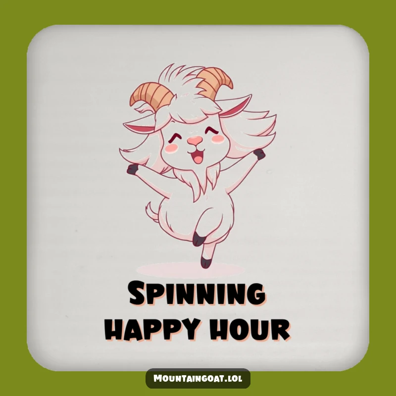 Funny Goat Spinning Coaster: Protect Surfaces with Spirited Charm