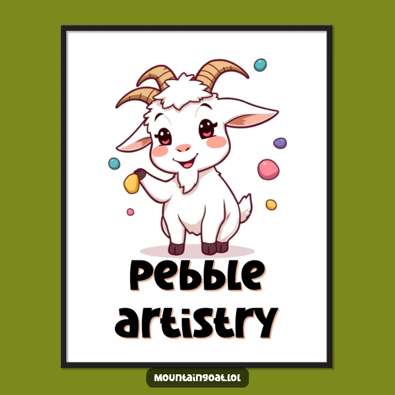 Funny Silly Goat Juggling Poster: Wall Art That's a Masterpiece of Mirth