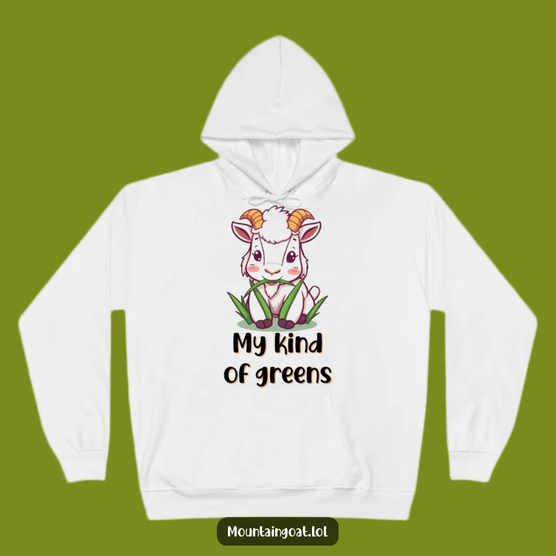 Cozy Funny Goat Munching Hoodie: Warm Comfort for Happy Eaters