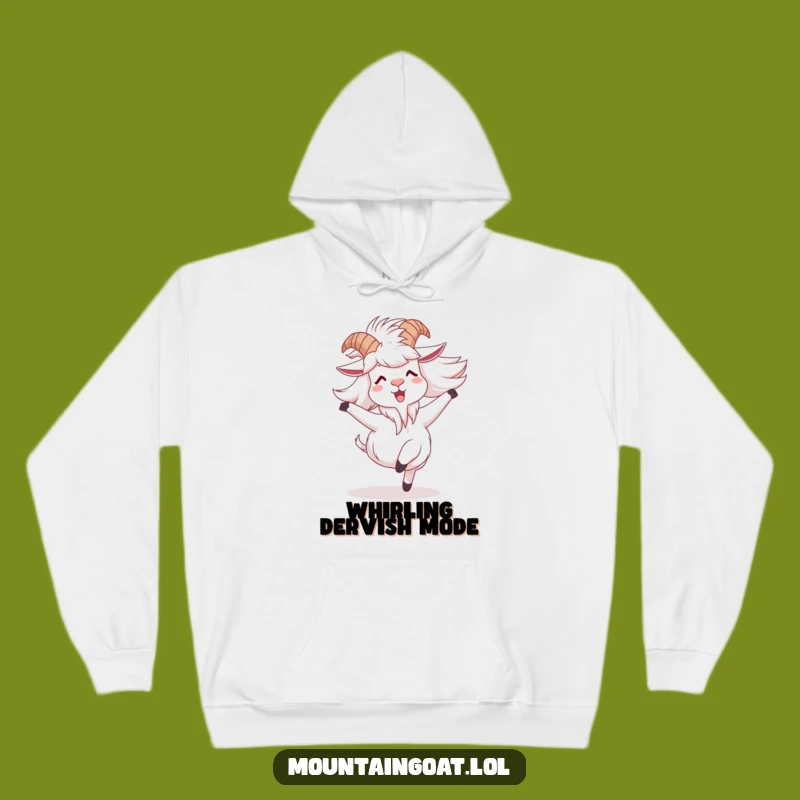 Cozy Funny Goat Spinning Hoodie: Warmth for Your Spirited Soul