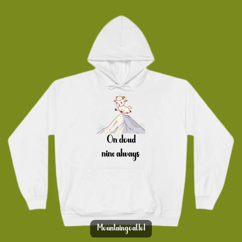 Cozy Funny Kawaii Mountain Goat Hoodie - Warm Cloud Skipper Gift