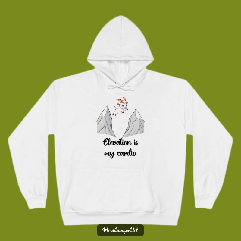 Funny Kawaii Mountain Goat Hoodie: Cozy Leaping Design For Warmth Gift